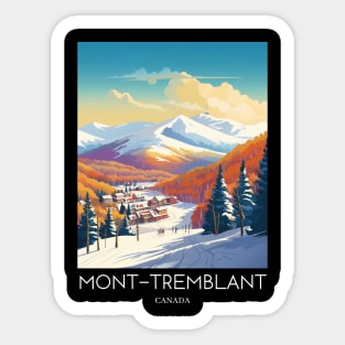 A Pop Art Travel Print of Mont Tremblant - Canada Sticker
